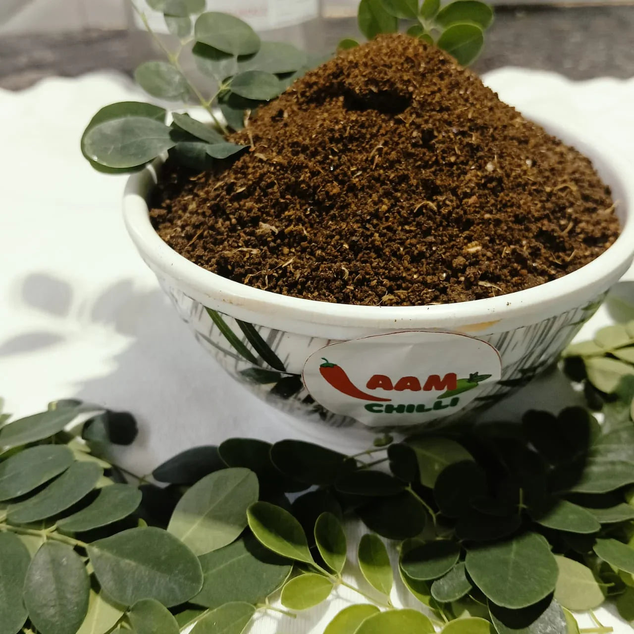 Moringa and Chilli Powder - Munagaku Karampodi