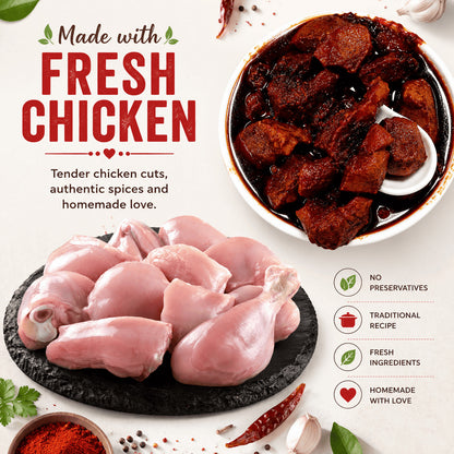 Homemade Chicken & Fish Pickle Combo – With Bone | 500g Each (1 KG Total)