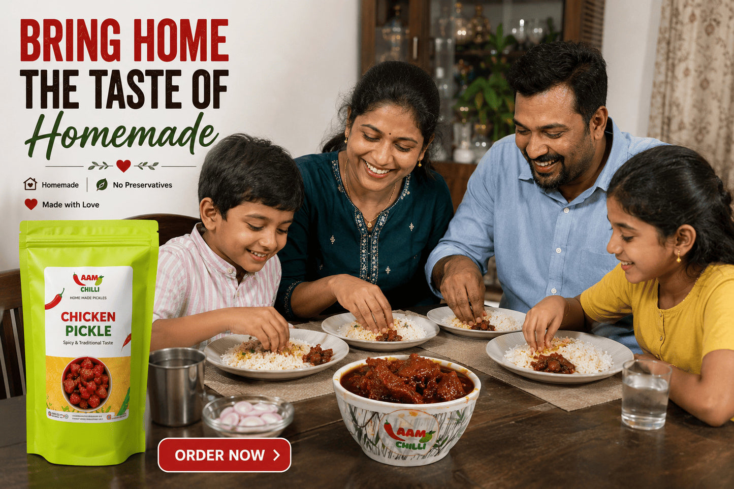 Homemade Chicken & Fish Pickle Combo – With Bone | 500g Each (1 KG Total)