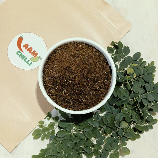 Moringa and Chilli Powder - Munagaku Karampodi